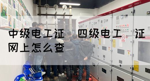 中级电工证：四级电工证网上怎么查