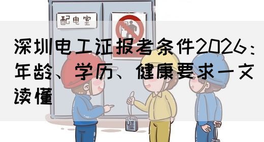 深圳电工证报考条件2026：年龄、学历、健康要求一文读懂(图1)