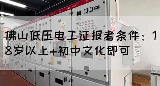 佛山低压电工证报考条件:18岁以上+初中文化即可(图1) 佛山低压电工证报考条件:18岁以上+初中文化即可(图1)