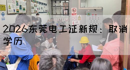 2026东莞电工证新规：取消学历(图1)
